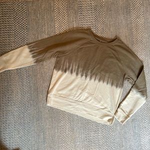 Athleta dip dye olive green sweatshirt